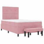 vidaXL Lit à ressorts avec matelas Rose 120 x 190 cm Velours
