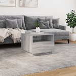 vidaXL Table basse avec lumières LED sonoma gris 50x49x40 cm