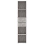 vidaXL Bibliothèque Gris béton 36x30x171 cm Bois d'ingénierie