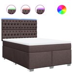 vidaXL Sommier à lattes de lit avec matelas Marron foncé 140x190 cm