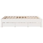 vidaXL Cadre de lit sans matelas avec tiroirs blanc 160x200cm bois pin