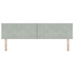 vidaXL Tête de lit LED Gris clair 180 cm Velours
