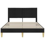 vidaXL Cadre de lit avec tête de lit Noir 120 x 190 cm Tissu