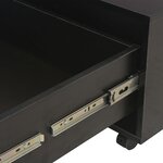 vidaXL Table basse Noir brillant 60x60x35 cm Bois d'ingénierie