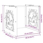 vidaXL Portant de bois de chauffage 40x40x40 cm acier inoxydable