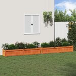 vidaXL Jardinières 2 Pièces cire marron bois de pin massif