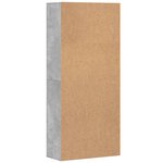 vidaXL Buffet haut gris béton 80x35x180 cm bois d'ingénierie