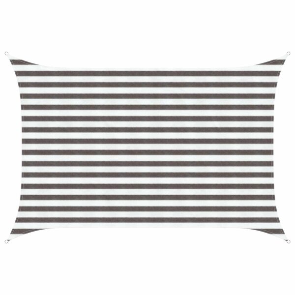 vidaXL Voile d'ombre 2 x 3 m HDPE Rectangulaire Gris clair et blanc