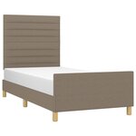 vidaXL Cadre de lit sans matelas taupe 90x190 cm tissu