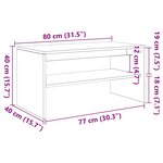 vidaXL Meuble TV sonoma gris 80x40x40 cm bois d'ingénierie