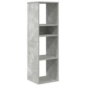 vidaXL Bibliothèque gris béton 34x31x112 cm bois d'ingénierie