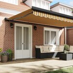 vidaXL Auvent Rétractable Multicolore 500 ×300 cm Tissu et Métal