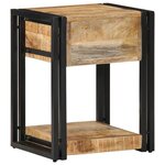 vidaXL Table de chevet 40x35x50 cm bois brut massif de manguier