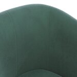 vidaXL Chaise cabriolet vert foncé velours