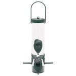 vidaXL Mangeoires pour oiseaux 3 Pièces vert foncé 17x17x32 cm