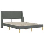vidaXL Cadre de lit avec matelas Gris foncé 120 x 190 cm Polyester