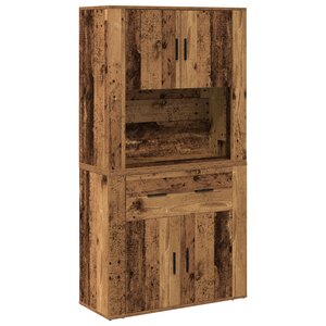 vidaXL Highboard vieilli 80x33x150 cm en bois d'ingénierie
