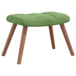 vidaXL Chaise à bascule avec repose-pied Vert clair Velours