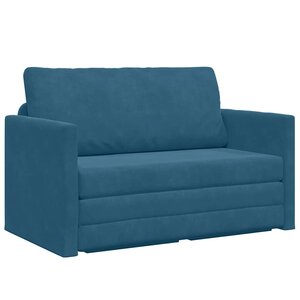 vidaXL Canapé-Lit 110cm Bleu Velours