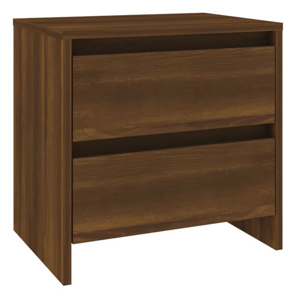 vidaXL Table de chevet Chêne marron 45x34 5x44 5 cm Aggloméré