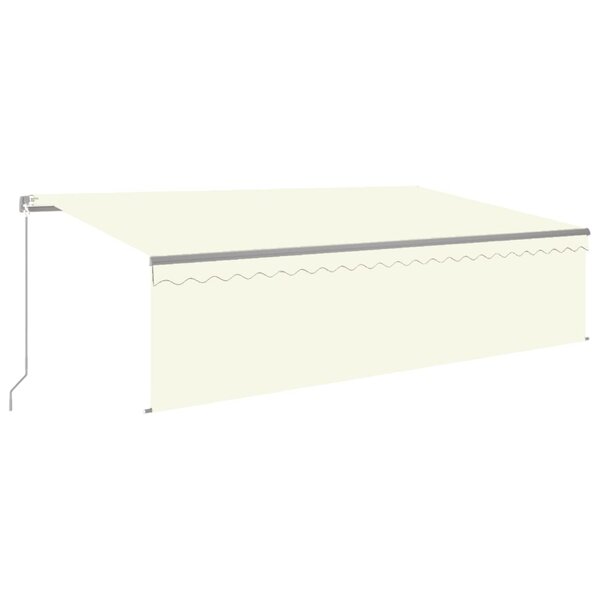 vidaXL Auvent rétractable manuel avec store 5x3 m Crème