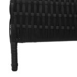 Paravent 4 panneaux pliable noir 195x180 cm en polyrotin