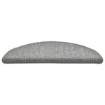 vidaXL Tapis d'escalier 30 pièces 56 x 17 x 3 cm Gris clair Demi-rond