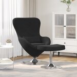 Fauteuil œuf vidaXL avec repose-pieds en velours noir