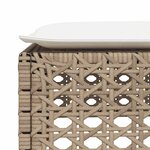 vidaXL Salon de jardin avec coussins 8 Pièces beige résine tressée