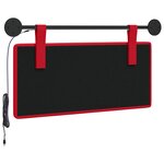 vidaXL Tête de lit suspendue Avec lumière LED Rouge Simili cuir