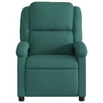 vidaXL Fauteuil inclinable électrique Vert foncé Tissu