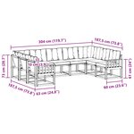 vidaXL Ensemble de canapés d'extérieur 9 pc Blanc et Beige