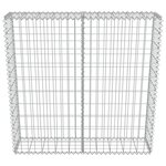vidaXL Mur à gabion avec couvercles Acier galvanisé 100x20x100 cm