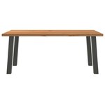 vidaXL Table à manger marron clair bois de chêne massif rectangulaire