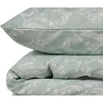 Parure de lit - housse de couette 220 x 240 + 2 taies d'oreiller 60 x 60  65  coton- Vert