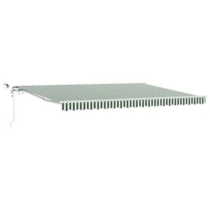 vidaXL Auvent Rétractable Vert et blanc 450 × 300 cm