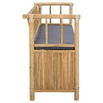 vidaXL Banc de Rangement de Jardin 110 x 47 x 80 cm Bambou Naturel