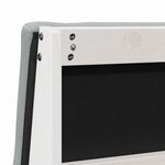 vidaXL Tête de lit capitonnée Gris clair 90 cm Pin massif