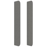 vidaXL Tête de lit avec oreilles Gris foncé 93x16x118/128 cm Tissu
