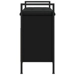 vidaXL Banc à chaussures noir 65 5x32x57 5 cm bois d'ingénierie