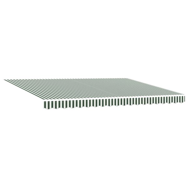 vidaXL Auvent Rétractable Vert et blanc 450 ×350 cm tissu