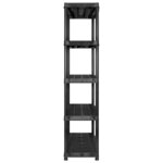 vidaXL Étagère de rangement à 5 niveaux Noir 170x40x185 cm Plastique