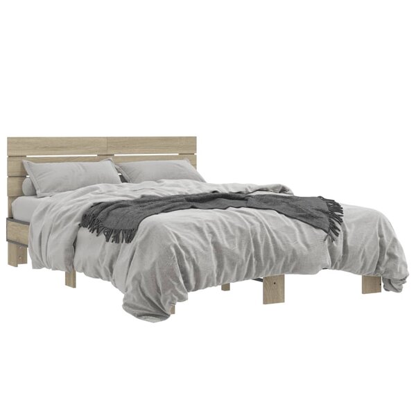vidaXL Cadre de lit sans matelas chêne sonoma 120x200 cm