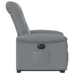 vidaXL Fauteuil inclinable électrique gris clair tissu