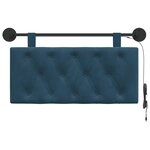 vidaXL Tête de lit suspendue Bleu Velours