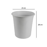 Corbeille papier q-connect plastique resistant 13l       275x285mm coloris gris opaque