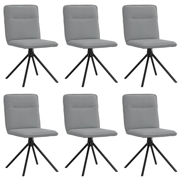 vidaXL Chaises à manger lot de 6 gris clair tissu