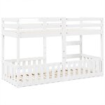 vidaXL Lit superposé Blanc 90x190 cm Bois de pin massif