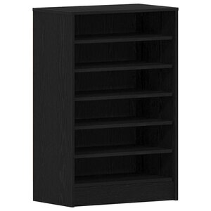 vidaXL Cabinet à chaussures avec étagère Chêne noir 60 x 35 x 92 cm