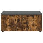 vidaXL Banc d'entrée avec coussin Chêne fumé 100 x 38 x 46 cm